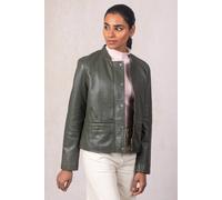 Lakeland Leather Women's 'Keisley' Leather Jacket in Green | Size: 16 Lakeland Leather Green 16