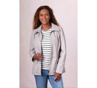Lakeland Leather Women's 'Leithwaite' Leather Field Jacket in Grey | Size: 14 Lakeland Leather Grey 14