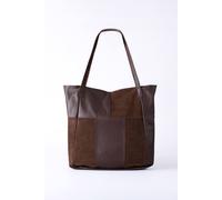 Lakeland Leather Women's 'Tarn Hows' Leather & Suede Tote Bag in Chocolate