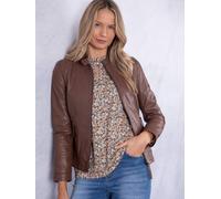 Lakeland Leather Women's Threlkeld' Leather Jacket in Tan | Size: 16