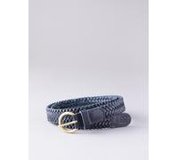 Lakeland Leather Women's 'Waverton' Leather Woven Belt in Navy | Size: XL Lakeland Leather Navy XL