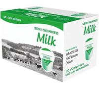 Lakeland Semi-Skimmed Milk Pots 12ml - Pack of 120 | Single-Serve Portions for Tea & Coffee | Ideal for Home, Office, Cafés & Catering