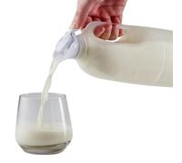 Lakeland Smooth Pouring Milk Bottle Toppers - Pack of 2 Easy Fit Spouts