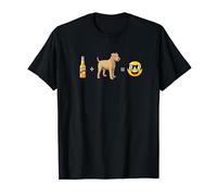 Lakeland Terrier + Beer Dog Dad Happy Men Pet Lover T-Shirt