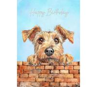 Lakeland Terrier Dog Art Birthday Card