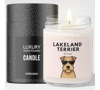 Lakeland Terrier Gifts - Luxury Soy Wax Candle - Vanilla, Jasmine, Sugared Almond - Dogs in Shades - Makester