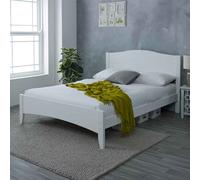 lakeland wooden double bed in white