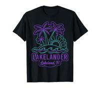 Lakelander Florida Tropical Palm Trees Sunset Graphic Value Graphic T-Shirt