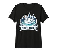 Lakelander Swan City Skyline Florida Local Graphic Premium T-Shirt