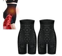 LAKEMON IONSTech Unique Fiber Restoration Shaper, Fat Burning Tummy Control and Body Shaping Briefs for Women (2pcs Black)