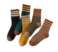 LAKEMON Winter Thermal Socks, Soft Thick Warm Socks, Cold Weather Winter Warm Socks, Cozy Crew Socks for Womens (5 pairs-f)