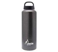 LAKEN Classic Water Bottle with Wide Mouth, Single Wall Lightweight Aluminum BPA Free, Leak-Proof Screw Cap, 0.75 Litre, Granite
