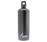LAKEN Futura Water Bottle with Narrow Mouth, Single Wall Lightweight Aluminum BPA Free, Leak-Proof Screw Cap, 1 Litre, Granite