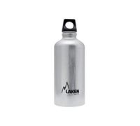 LAKEN Futura Water Bottle with Narrow Mouth, Single Wall Lightweight Aluminum BPA Free, Leak-Proof Screw Cap, 0.6L, Aluminum