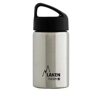 Laken Thermo Classic Vacuum Insulated Stainless Steel Water Bottle Wide Mouth - 350ml, Plain / Silver