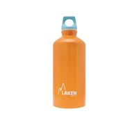 LAKEN Futura Water Bottle with Narrow Mouth, Single Wall Lightweight Aluminum BPA Free, Leak-Proof Screw Cap, 0.6L, Orange
