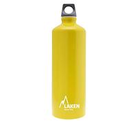 LAKEN Futura Water Bottle with Narrow Mouth, Single Wall Lightweight Aluminum BPA Free, Leak-Proof Screw Cap, 1 Litre, Yellow