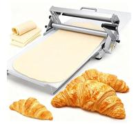 Lakenbroade 12"/15.5" Folding Dough Sheeter with 2 Sheeter Boards Countertop Manual Dough Roller Machine Stainless Steel Thickness Adjustable Type400