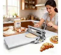 Lakenbroade Folding Dough Sheeter (12"/15.5") Compact Dough Sheeter, Manual Dough Roller Machine,Sheeter Thickness Adjustable,Stainless Steel Dough Machine, Adjustable Thickness 0-27mm Type400