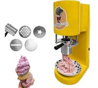 Lakenbroade High-Output Ice Cream Spaghetti Machine - Makes 5-8 Viral Dessert Orders Per Minute, 80W Electric Pasta Eis Press with 0.42L Stainless Steel Hopper, Professional Gelatos Equipment yellow