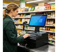 Lakenbroade I5-CPU 8G RAM+256G SSD 15.6IN Touch Screen PC POS System, Commercial Retail Electronic Cash Register, All-in-One Checkout System for Convenience Stores, Restaurants, and Boutique Shops