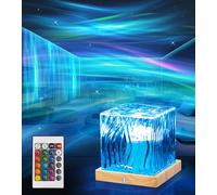 LAKERISE Northern Lights Aurora Projector Light, Galaxy Projector Sensory Lights, 16 Colors Dimmable Remote Night Light for Bedroom,Christmas Northern Lamp Cube Room Decor for Teen Gifts