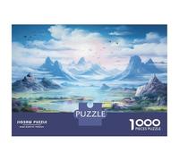 Lakes And Snowy Mountains Cognitive Development Puzzle 1000 Pieces Ink Snow Mountains perfect for Home Learning And Fun Activities, A Great Gift Idea for Young Minds 38x26cm/1000pcs