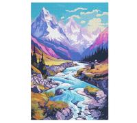 Lakes And Snowy Mountains Jigsaw Puzzle for Adults 1000 Piece for Kids Age 12 Years Up Woodiness Puzzles Educational Game (78×53cm)