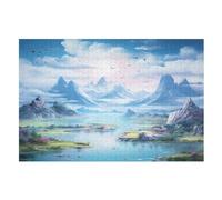 Lakes And Snowy Mountains Jigsaw Puzzles for Adults 1000 Pieces Puzzle Brain Teaser And Children Premium Quality Wooden （75×50cm）