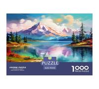 Lakes And Snowy Mountains Jigsaw Puzzles for Adults Gifts 1000 Pieces Family Challenging Toys Home DecoRation Natural Scenery Jigsaw Puzzle for Women Men Adult 70x50cm/1000pcs
