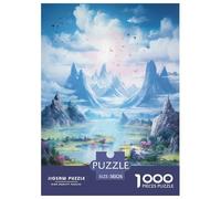 Lakes And Snowy Mountains Jigsaw Puzzles Puzzles for Adults Kids. 1000 Pieces Great Gifts Challenge Toy Educational Games Home Decoration for Adults& Kids Age 14 Years Up 38x26cm/1000pcs