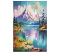 Lakes And Snowy Mountains Wooden Puzzles Jigsaw Puzzle 1000 Pieces for Adults Creative Difficult Challenging Game 78×53cm