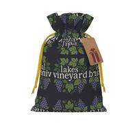 Lakes Vineyard Drawstring Gift Bags Small Item Treats Wrapping Storage Bags Christmas Birthday Party Holiday