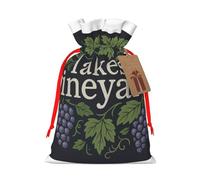 Lakes Vineyard Gift Bag with Handles and tag, Holiday Decoration, for Christmas, Birthday, Wedding - (S)