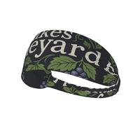 Lakes Vineyard Printing Double-Sided,Unisex Elastic Sports Headband,Ideal As A Gift For Sports-Loving Friends,Family