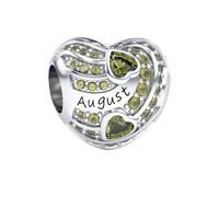 Lakese Birthstone Charms 925 Sterling Silver Pendant for Women Bracelet Necklace Pendant with 5A Cubic Zirconia Christmas Anniversary Jewelry Gift for Women Friends Family, Cubic Zirconia