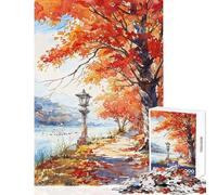 Lakeside Autumn Light Jigsaw Puzzle 1000 Piece for Teenagers Serene Peaceful Play Activity Peaceful Calm Stress Relief (38X26cm)