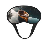 Lakeside Boat Sleep Mask for Side Sleeper Soft Breathable Sleeping Eye Mask Blackout Silk Eye Sleep Shade Cover with Elastic Strap Night Blindfold for Women Men Travel Nap