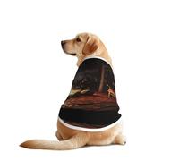 Lakeside Bonfire Cabin Dog Shirt Vest Dog Clothes- Breathable Cooling for Big Dogs, Sun Protection Comfort Wear for Golden Retriever, Husky, Alaska Outdoor Activities 5X-Large