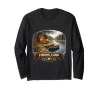 Lakeside Cabin Angler Retreat Wilderness Long Sleeve T-Shirt