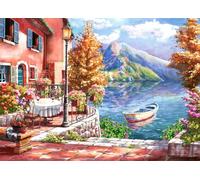 Lakeside café 500-Piece Adult Jigsaw Puzzles | Challenging puzzle for adults and family entertainment