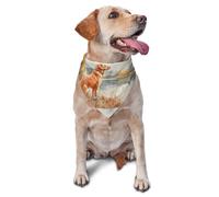 Lakeside Dog Printed Graphic Pet Triangle Scarf For Dogs & Cats, Adjustable Cute Pet Bandana For & Photo Shoots