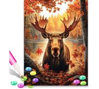 Lakeside Moose 5D Diamond Art Kits Adults 12x16 Inch Diamond Art Kit for Beginners, DIY Full Drill Diamond Painting Gem Art and Crafts, for Gift Home Wall Decor 10286