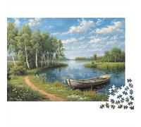 Lakeside Nature Scene 1000 Piece Jigsaw Puzzle for Family Concentration Training Secret Santa Gift Party Puzzle Game 100% Recycled 52x38cm/1000pcs