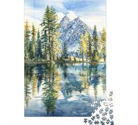 Lakeside Pines 1000-Piece Puzzle for Adults, 70x50cm/1000pcs; An Unhurried Indoor Weekend Activity; Low-dust Pieces for A Tidier Table