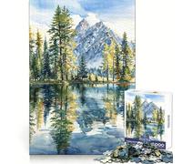 Lakeside Pines Hard Jigsaw Puzzle for Adults 1000 Pieces Recall Boost Accurate Cut Real Challenge Home Art (38x52cm)