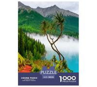 Lakeside Red Trail 1000 Piece Jigsaw Puzzles Fun Challenging Modern Paisaje Family Activity Game Beautiful Decoration for Adults 38x26cm/1000pcs