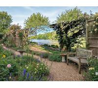 Lakeside View Garden Mural, Tapestry & Curtain Waterproof Mural Outdoor Wall Hanging, Nature Garden Wall Art, Fence Decoration, Patio Wall Decor & Outdoor Tapestry W236.22 inches x H70.87 Inches