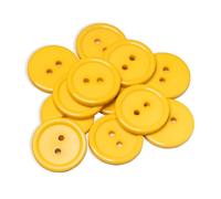 Lakesstory 12Pcs 0.8inch Yellow Plastic Round Buttons for Sewing, Decorative 20mm Buttons for Crafts, DIYDress Suit, Blouse, Pants, Dress