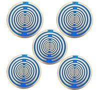 Lakhovsky MWO Disk EMFS Polarizing Disc 3" Multi Wave Oscillator Water Energy Coil and Harmonic Balancing - Inspired by Georges Lakhovsky Blue Golden, Medium (5 Pack)